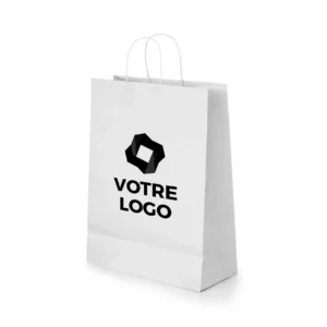 Sac kraft Blanc Personnalisable – 4 Tailles